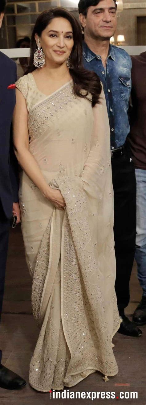 madhuri dixit s lovely anita dongre sari will inspire you to go for