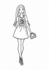 Coloring Barbie Pages Fashionista Rare Choose Board Printable sketch template