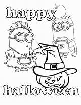 Halloween Coloring Minion Pages Happy Minions Printable Color Kids Print Drawings Ecoloringpage Google Online Discover Popular sketch template
