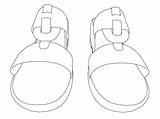 Sandals sketch template