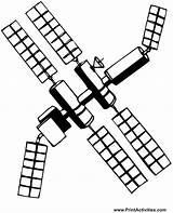Coloring Satellite Space Satelite Designlooter 63kb sketch template
