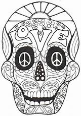 Muertos Toten Tag Malvorlagen Kay Larch Calavera Inspirierend Psychedelic Teschi Silhouette Pesquisa Jugendliche Ausmalen Colorare sketch template