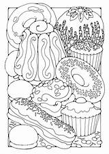 Coloring Pastry Pages sketch template