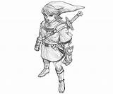 Zelda Link Legend Coloring Pages Character sketch template