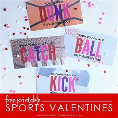 printable sports valentine cards