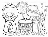 Coloring Pages Candy Sweet Fun Sheets Treats sketch template