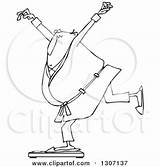 Cartoon Scale Chubby Robe Pjs Man Balancing Illustration Royalty Djart Clipart Lineart Outline Vector Clip Cox Dennis Illustrations 2021 Clipartof sketch template
