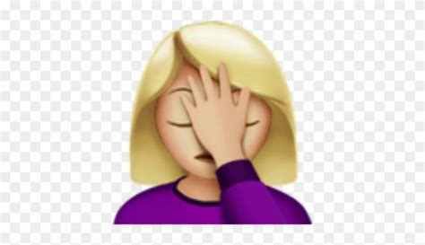 Facepalm Emoji Png Blond Emoji Clipart 283485 Pikpng