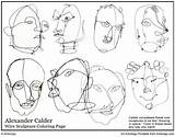Calder Alexander Coloring Wire Jacob Lawrence Pages Sculptures Sculpture Printable Choose Board Getcolorings Kids Getdrawings Artsology Index sketch template