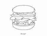Pages Coloring Hamburger Fries Getcolorings sketch template