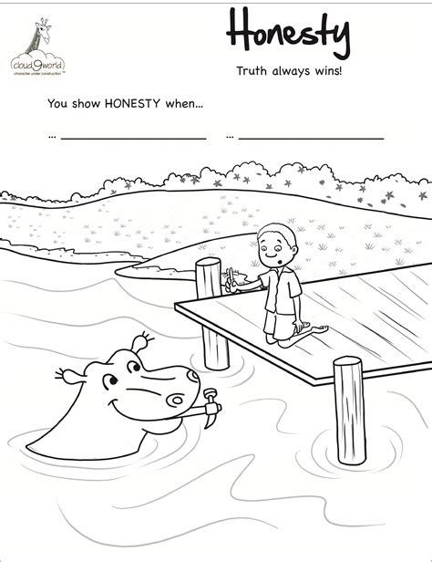 honesty coloring pages  fun  educational resources