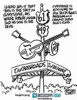 Mississippi Clarksdale Tour Coloring Sheet sketch template