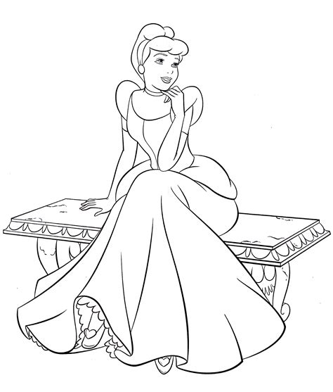 walt disney coloring pages princess cinderella walt disney characters photo  fanpop