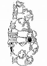 Shaun Colorear Schaf Oveja Bitzer Pecora Ovejas Disegno Ovelhas Pecore Desenho Sheeps Cartonionline sketch template