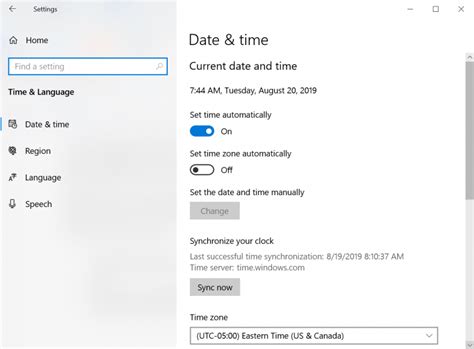 change  time  date settings   windows  computer