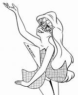Lady Gaga Coloring Pages Color Ariel Popular Library Clipart Deviantart sketch template