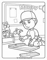 Manny Coloring Handy Pages Disney Print Sheets Color sketch template