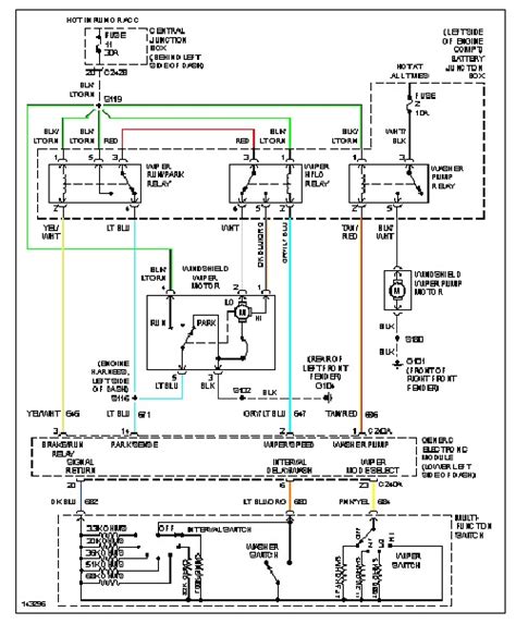 wiper motor wiring diagram    ford