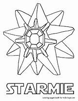 Pokemon Coloring Starmie Pages Star Template sketch template