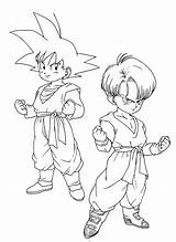 Coloring Dragon Ball Gotenks Pages Popular sketch template
