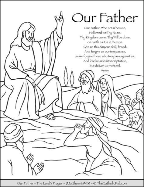 lord prayer coloring pages coloring home