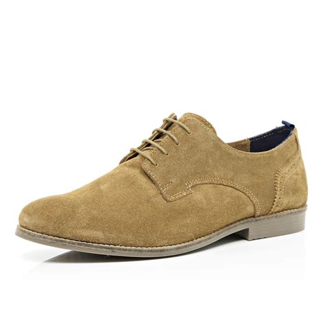 river island light brown suede lace  shoes  brown  men lyst