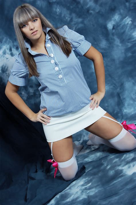 Liza Set 9 White Skirt And White Stockings 57 Pics – Russian Teens
