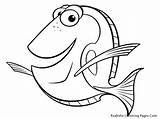 Coloring Fish Pages Sea Print sketch template