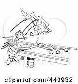 Cartoon Billiards Leaning Table Over Crawdad Clip Outline Royalty Illustration Toonaday Rf Chef Mixing Bowl Using Ron Leishman Clipart Chalking sketch template