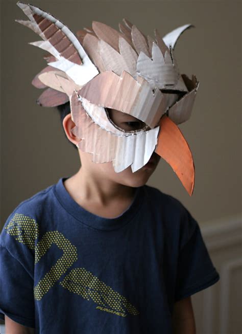 diy cardboard paper masks  halloween handmade charlotte