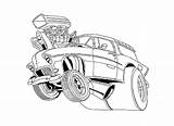 Chevy 1955 Fink Rat Belair Restful Toons Getdrawings sketch template