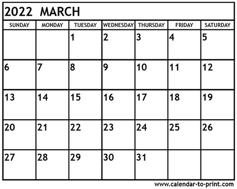 march  calendar printable  printable calendar monthly