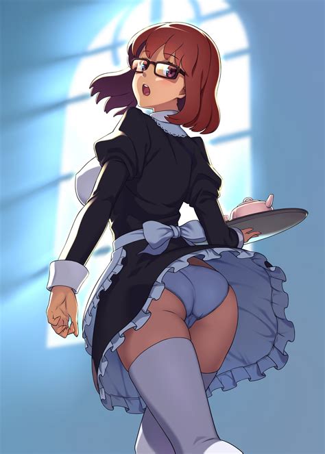 wallpaper illustration anime girls short hair brunette glasses ass stockings cartoon