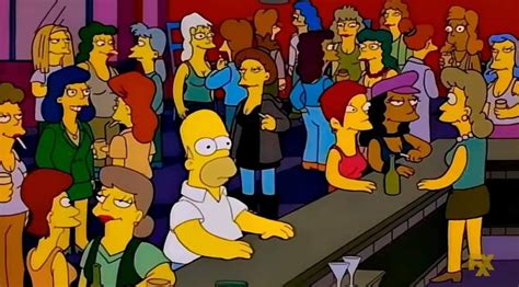 Homer Alone In Crowded Bar Blank Meme Template – Comics And Memes