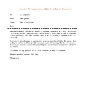 sample letter cancellation  template pdffiller
