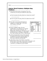 multiple step word problems additionsubtraction teachervision