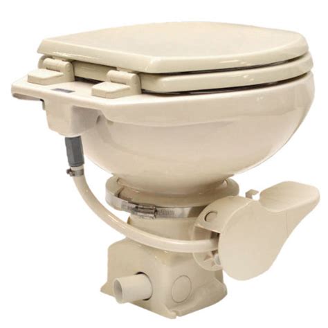 dometic  sealand vacuflush  bone ceramic marine rv boat toilet ebay
