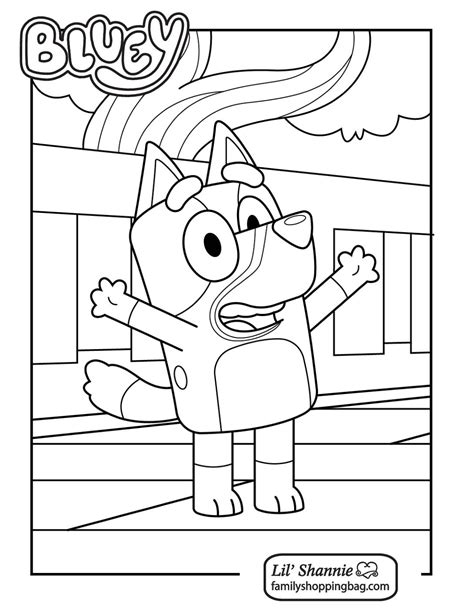 bluey house coloring page coloring pages