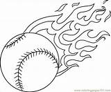 Baseball Flames Coloring Pages Step Softball Color Printable Flaming Draw Sports Football Sheets Kids Bat sketch template
