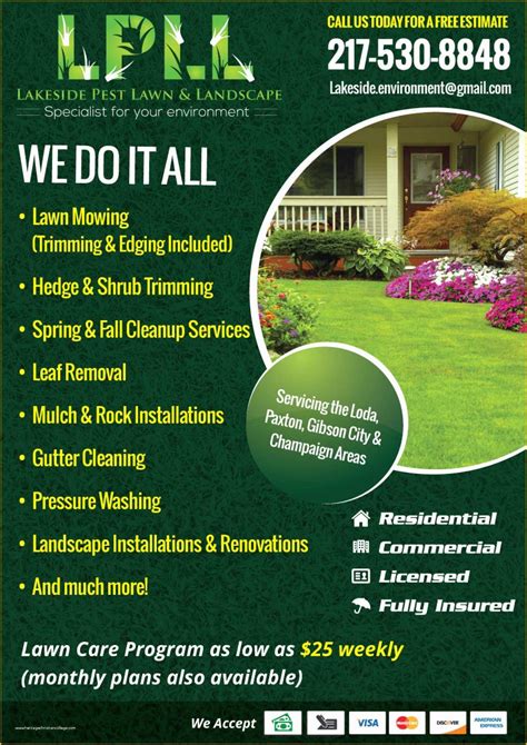 landscaping flyer templates  lawn care flyer template   speaknet
