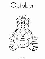 Coloring October Pages Halloween Bear Twistynoodle Kids Welcome Preschool Print Template Crafts Activities Teddy Noodle Worksheets Letter Favorites Login Add sketch template