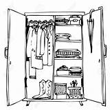 Drawing Closet Door Wardrobe Clothes Kleiderschrank Open Garderobe Pleasing Modern Wooden Drawings Getdrawings Stock Kleider Pinnwand Auswählen sketch template