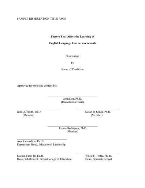 sample dissertation title page dissertation