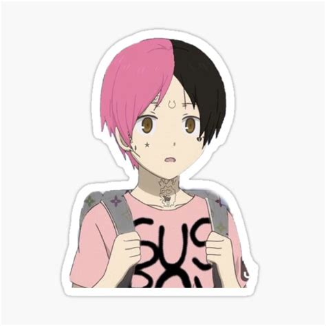 Lil Peep Anime Character Sticker By Shauna220 Redbubble