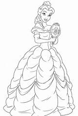 Belle Coloring Disney Princess Pages Walt Characters Fanpop sketch template