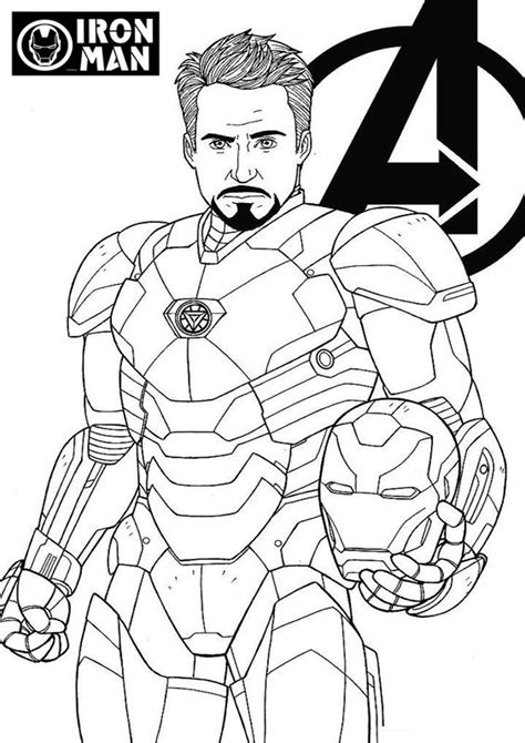 printable iron man coloring pages