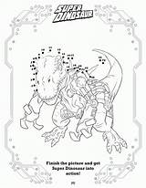 Coloring Biomech Dinosaur Connects sketch template