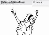 Knock Trick Treat Coloring Song Ballerina Pages sketch template