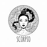 Zodiac Horoscope Scorpio Segno 30seconds Scorpione Zodiaco Illustrativo Materiale Symbole Coloriage Signe Zodiaque Livre Libra Scorpion Ragazza Oroscopo Stell Fronte sketch template
