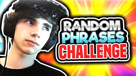 random phrases challenge youtube
